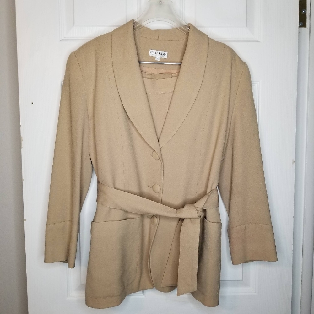 Bebe Nude Blazer & Skirt Set